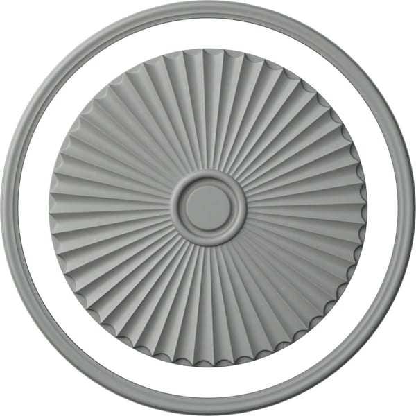 Ekena Millwork 38 1/2-in. OD x 35 1/4-in. ID Ceiling Ring with 29 1/2-in. OD Ceiling Medallion Shakuras Accent Kit CRM38OX30SH - main